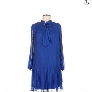 DKNY Vibrant Blue Long Sleeve Dress
